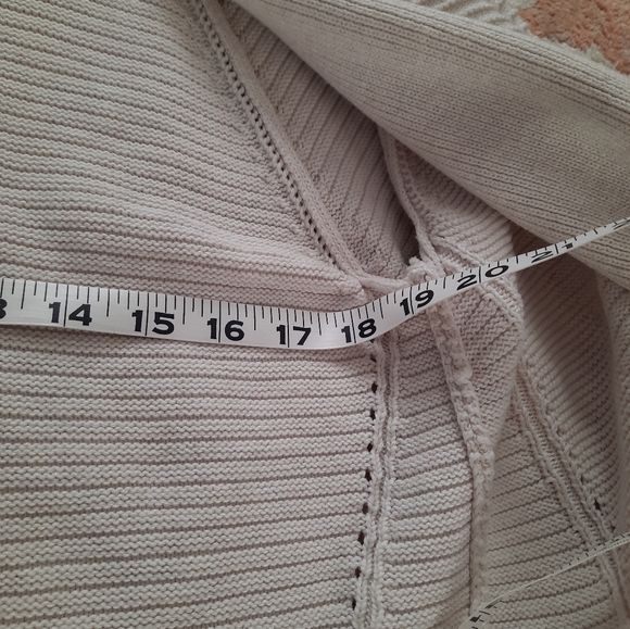 L.L.Bean open cream knit cardigan sweater - Picture 9 of 9